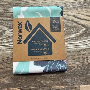 Norwex Microfiber Peony Print Window Cloth NEW